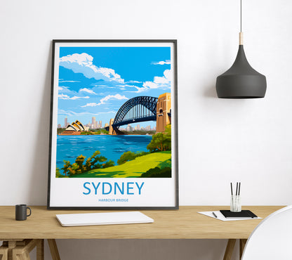 Sydney Harbour Bridge Australia Travel Poster