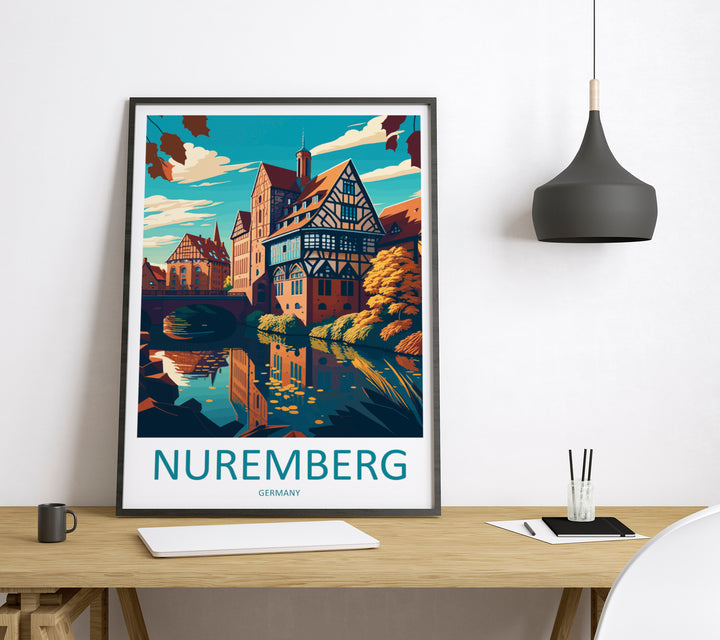 Nuremberg Germany Travel Poster