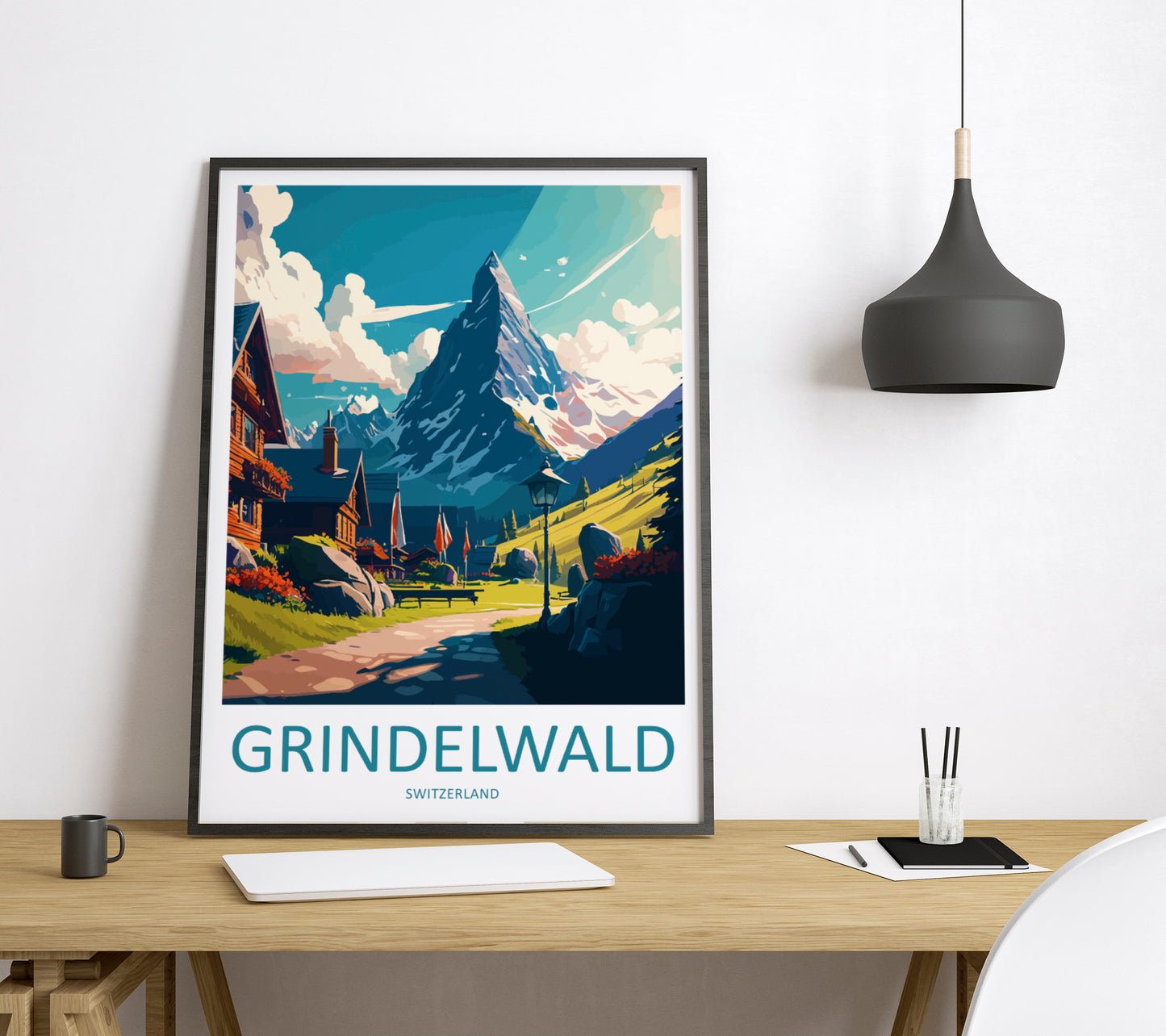 Grindelwald Switzerland Travel Poster