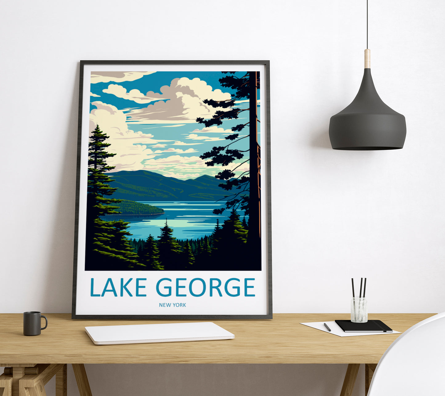 Lake George USA Travel Poster