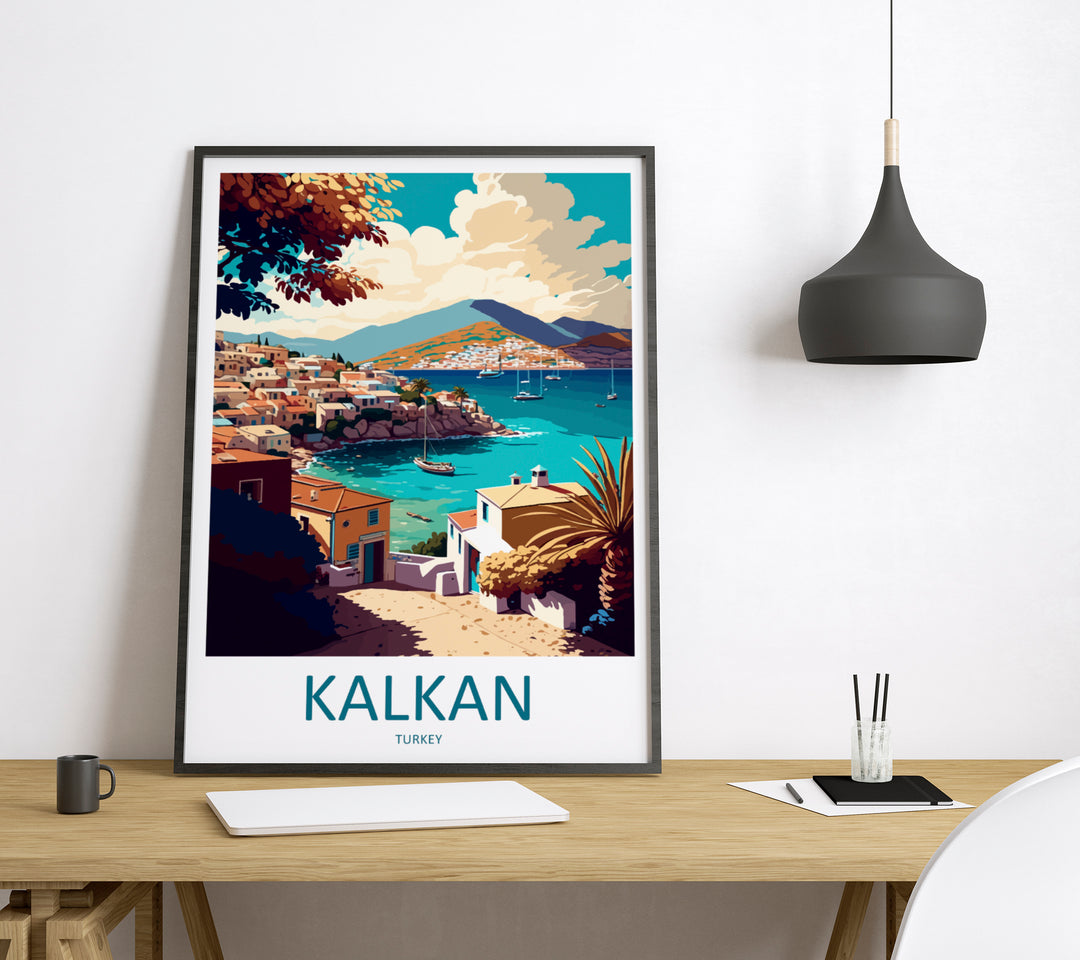 Kalkan Turkey Travel Poster