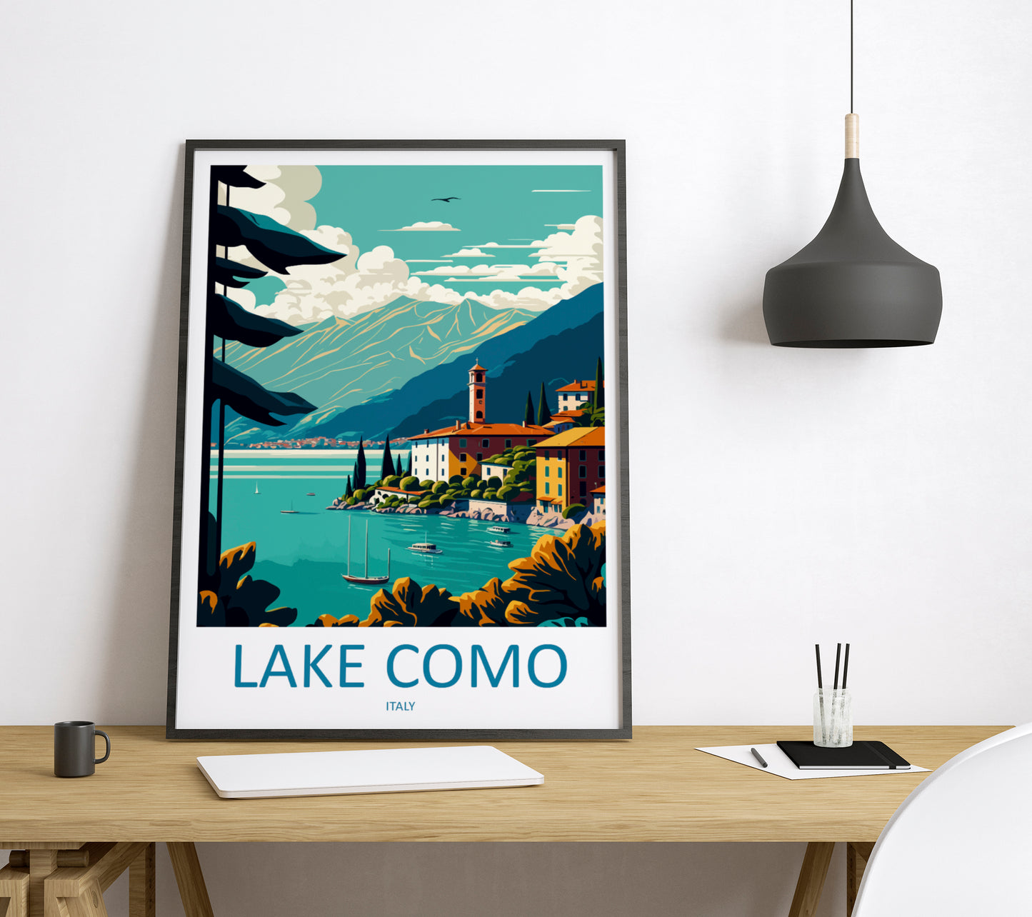 Lake Como Italy Travel Poster