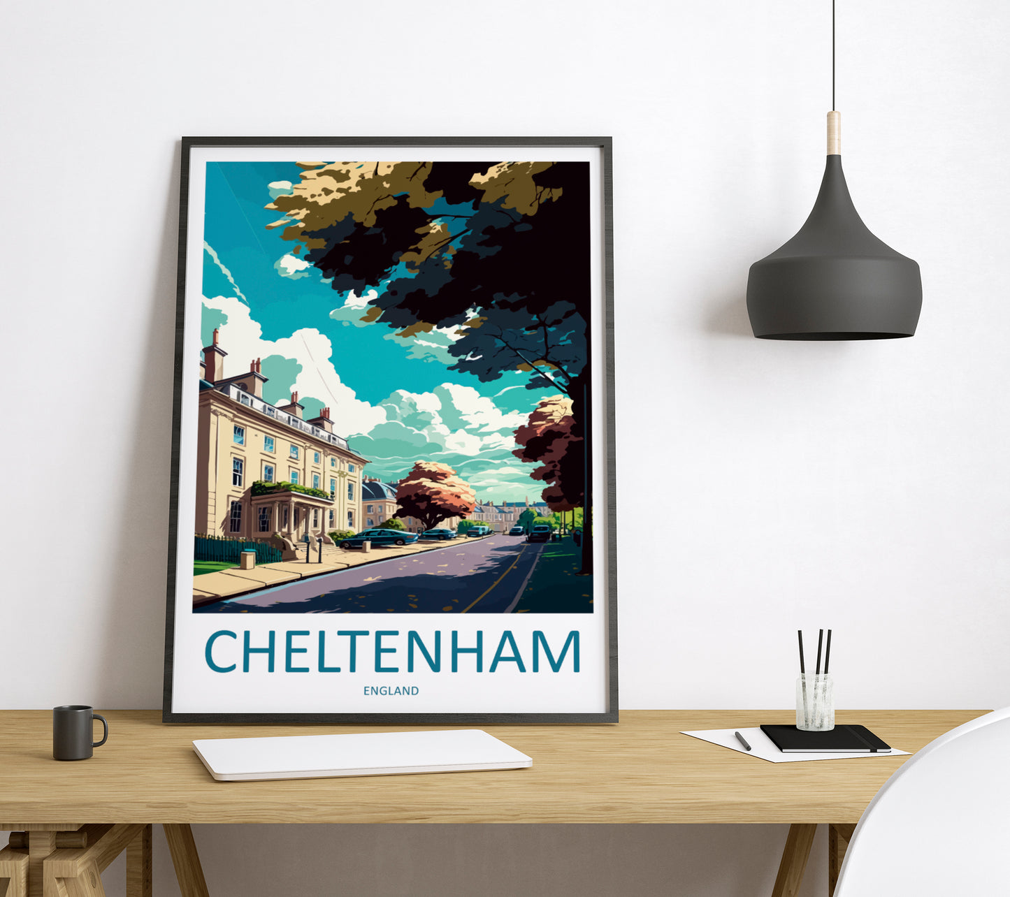 Cheltenham England Travel Poster