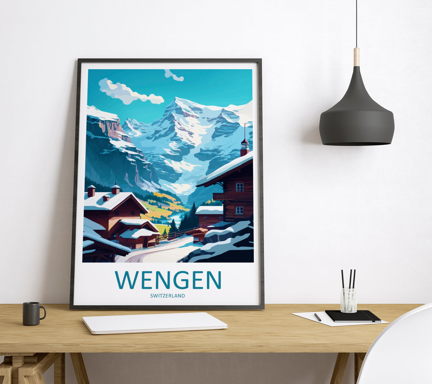 Wengen Switzerland Travel Poster