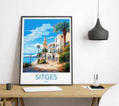 Sitges Spain Travel Poster