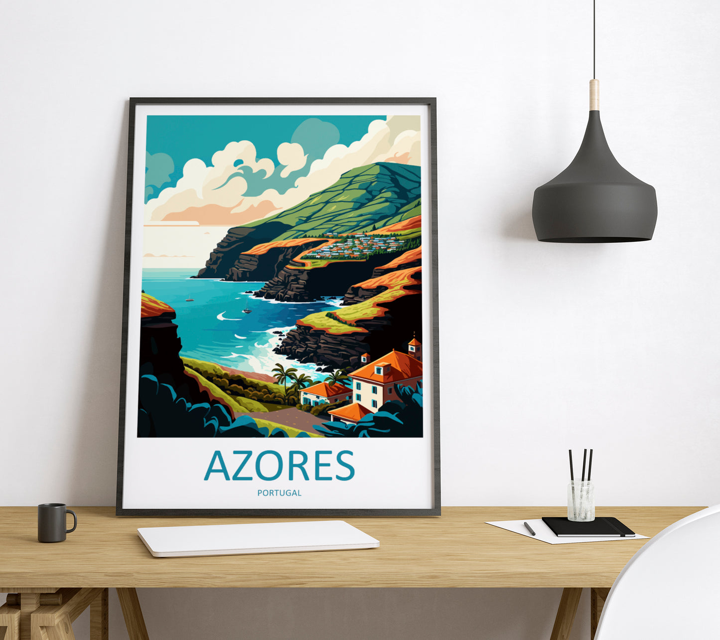 Azores Portugal Travel Poster