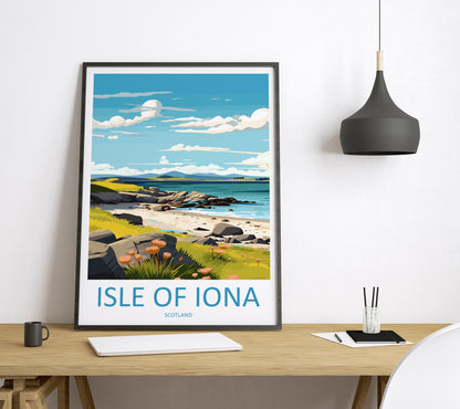 Isle Of Iona Scotland Travel Poster