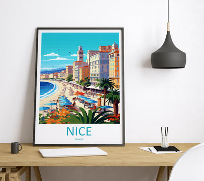 Nice France Travel Poster