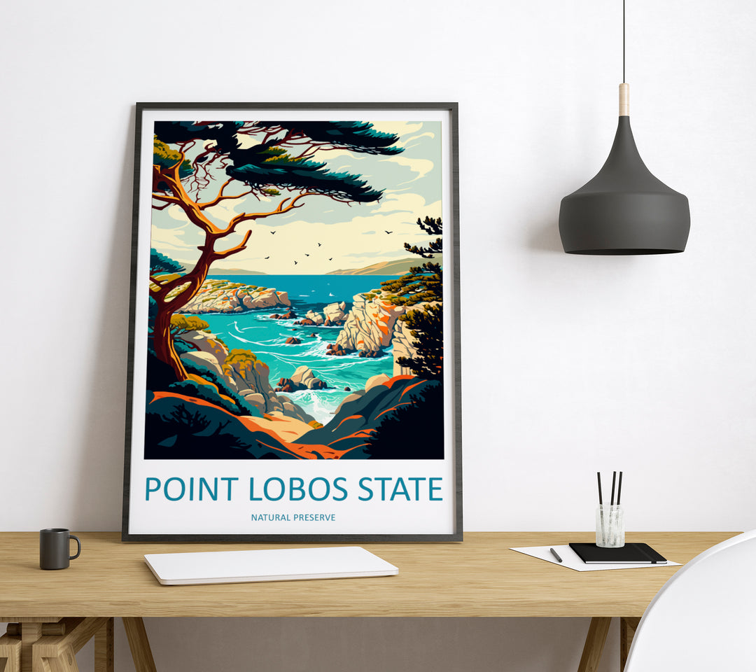 Point Lobos State Natural Reserve USA Travel Poster