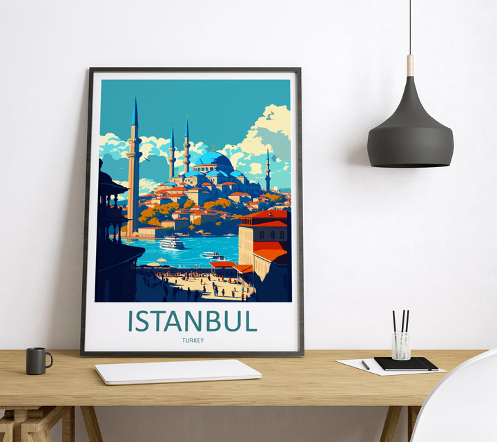 Istanbul Turkey Travel Poster