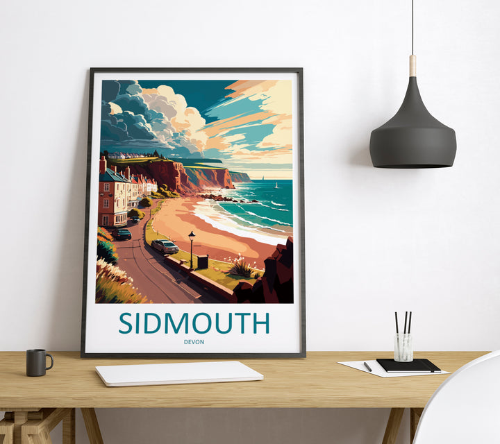 Sidmouth England Travel Poster