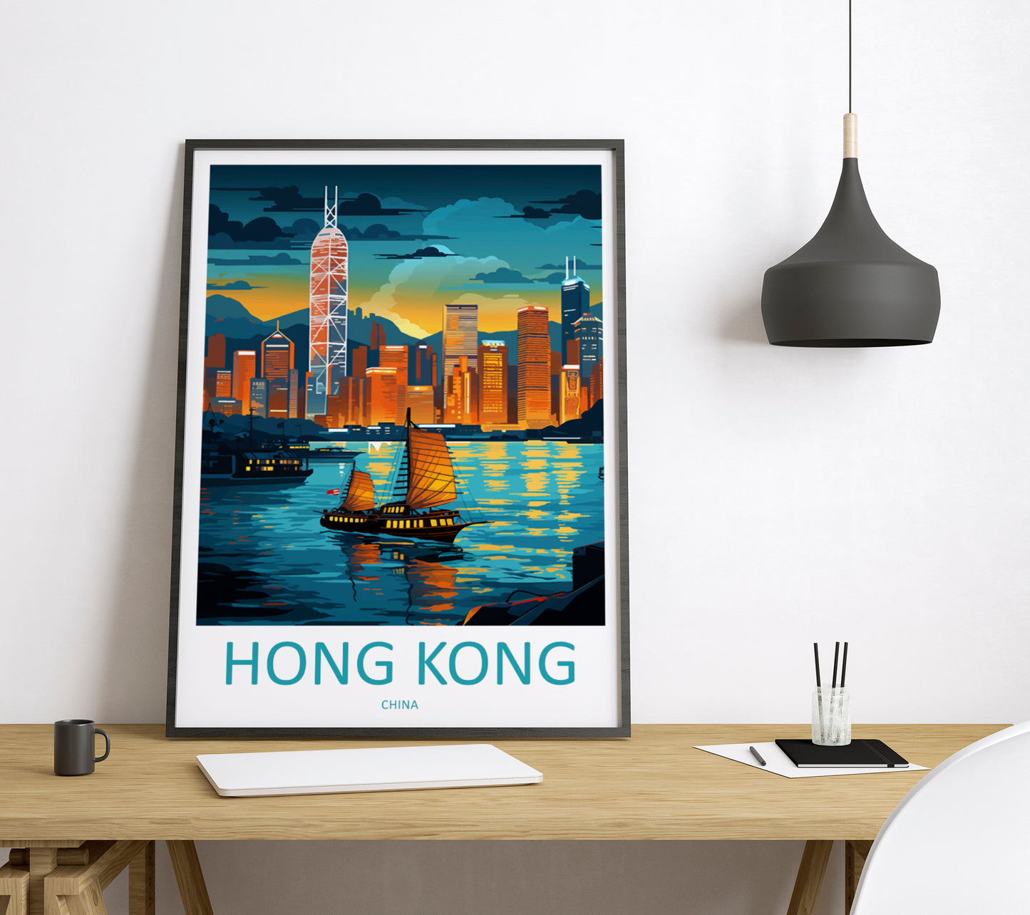 Hong Kong China Travel Poster