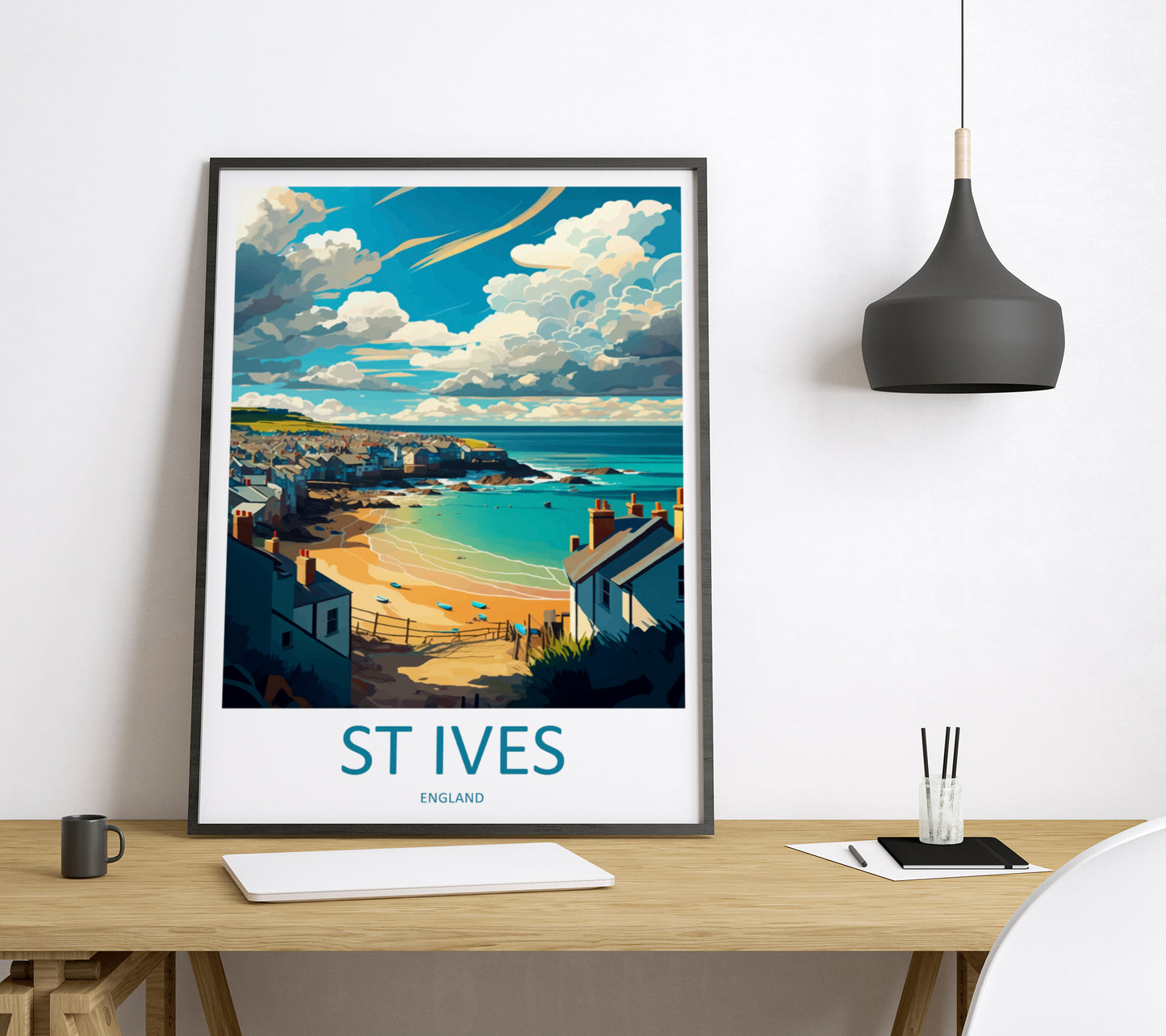 St Ives England Travel Poster