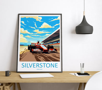 Silverstone England Travel Poster