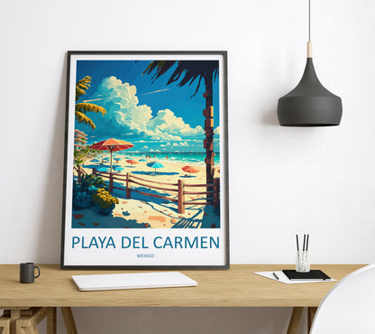 Playa Del Carmen Mexico Travel Poster