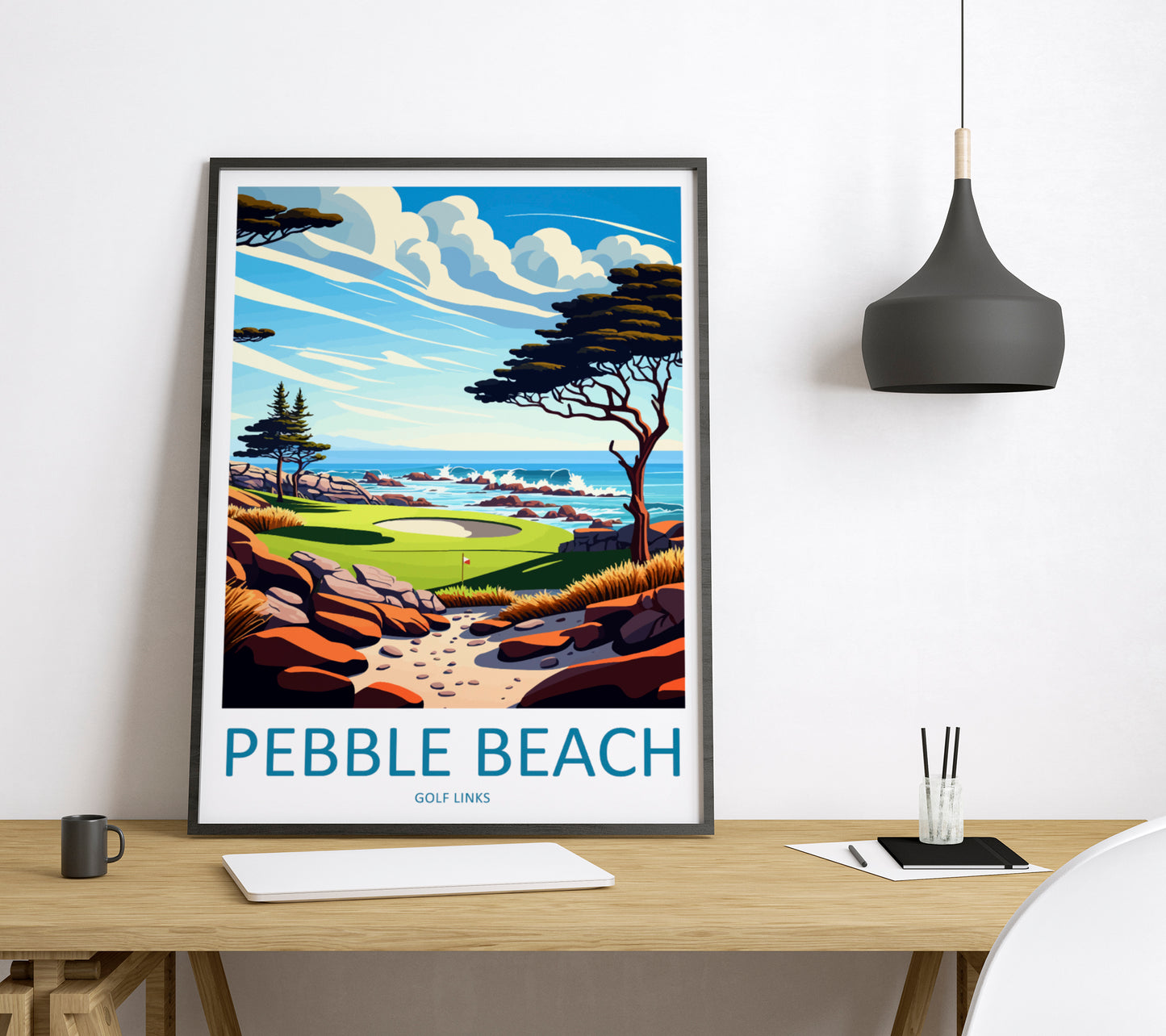 Pebble Beach Golf Links USA Travel Poster