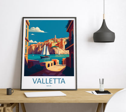 Valletta Malta Travel Poster