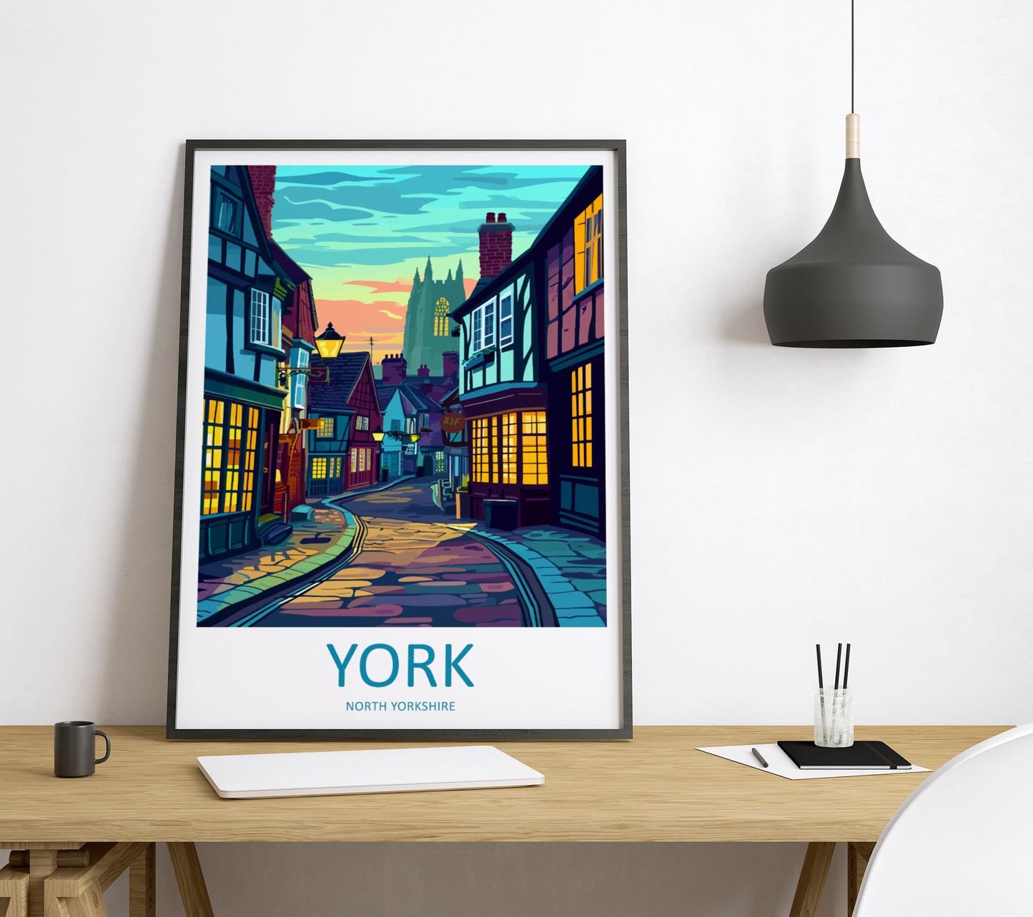 York England Travel Poster