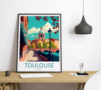 Toulouse France Travel Poster