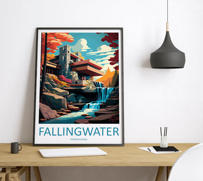 Fallingwater USA Travel Poster