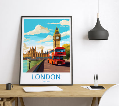 London City England Travel Poster