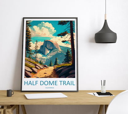 Half Dome Trail USA Travel Poster