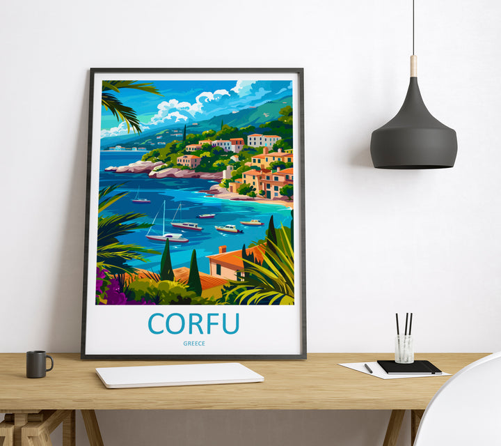Corfu Greece Travel Poster