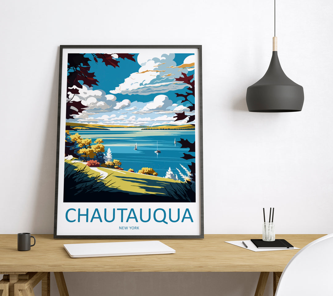 Chautauqua Lake New York Travel Poster