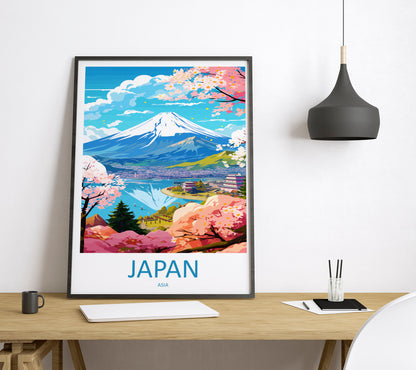 Mount Fuji Japan Travel Poster