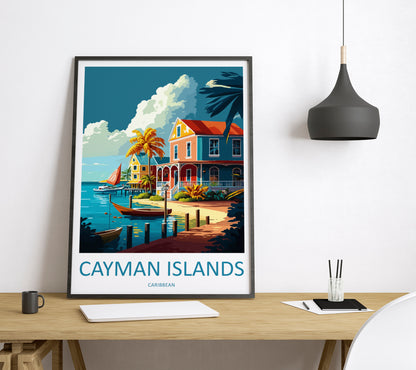 Cayman Islands Caribbean Travel Poster