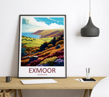 Exmoor England Travel Poster