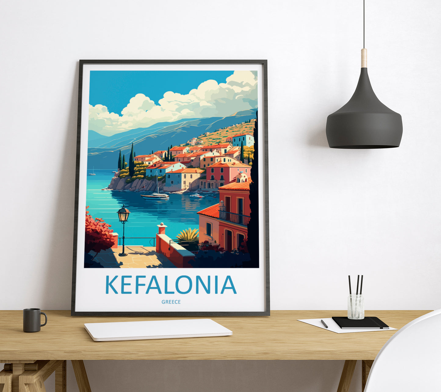 Kefalonia Greece Travel Poster