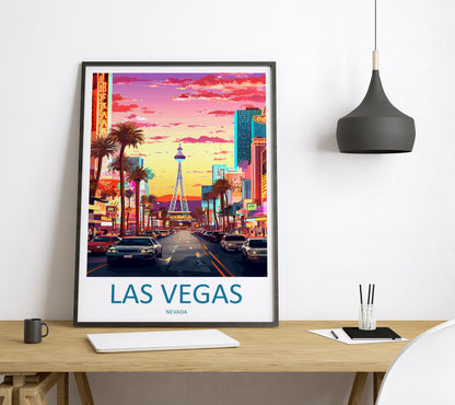 Las Vegas USA Travel Poster