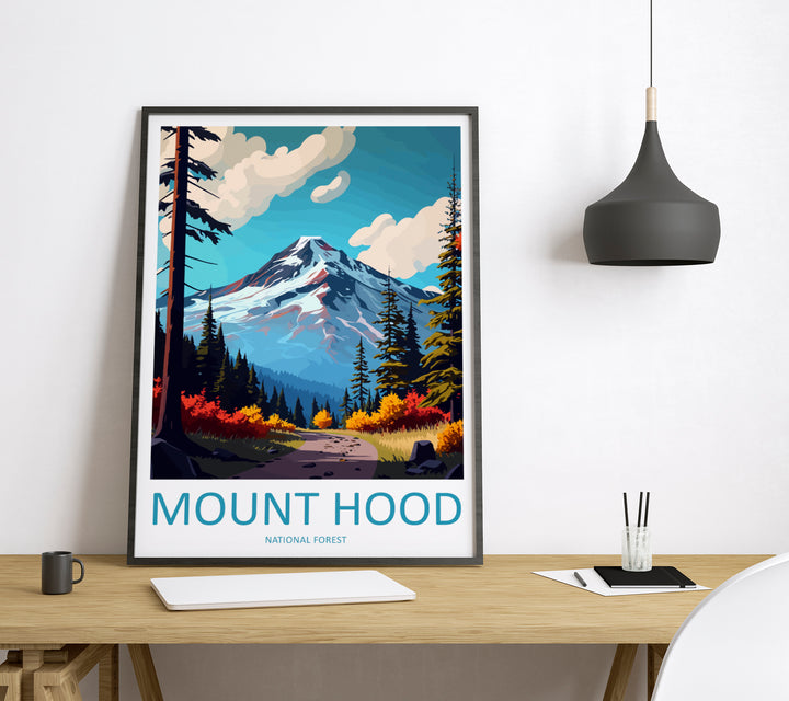 Mount Hood National Forest USA Travel Poster