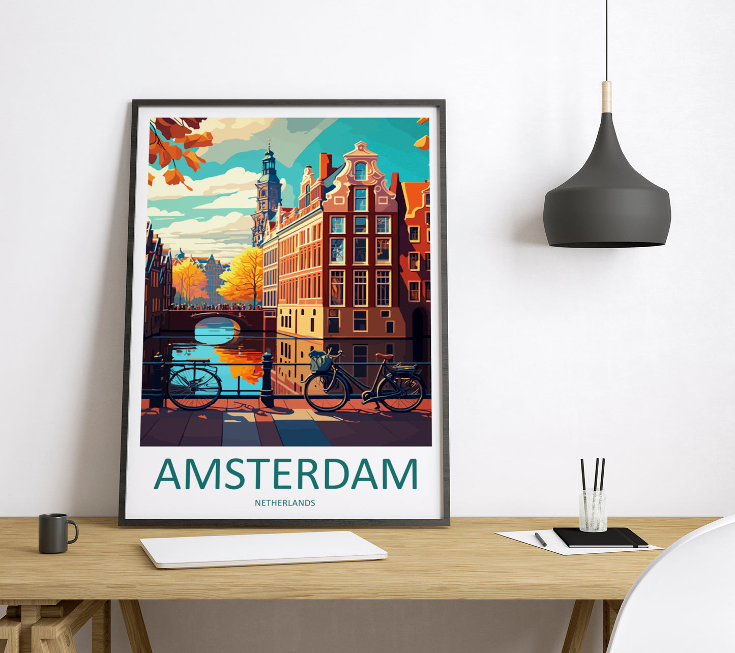 Amsterdam Netherlands Travel Poster