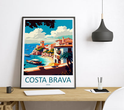 Costa Brava Spain Travel Poster