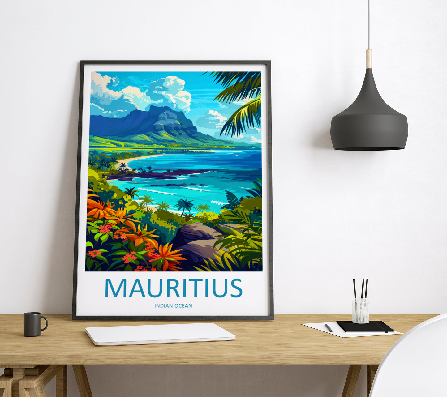 Mauritius Indian Ocean Travel Poster