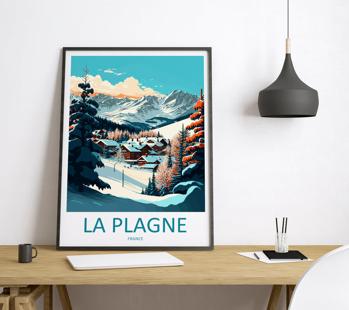 La Plagne France Travel Poster
