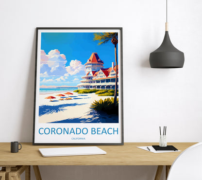 Coronado Beach USA Travel Poster