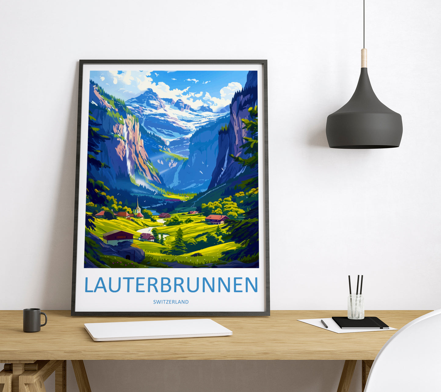 Lauterbrunnen Switzerland Travel Poster