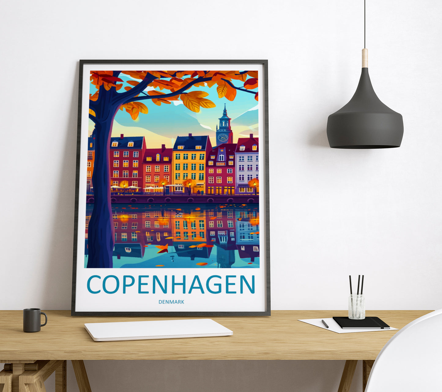 Copenhagen Denmark Travel Poster