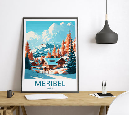 Meribel France Travel Poster