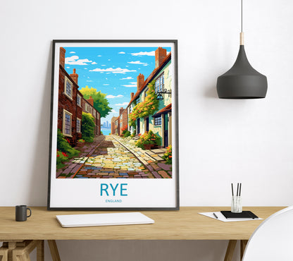 Rye England Travel Poster