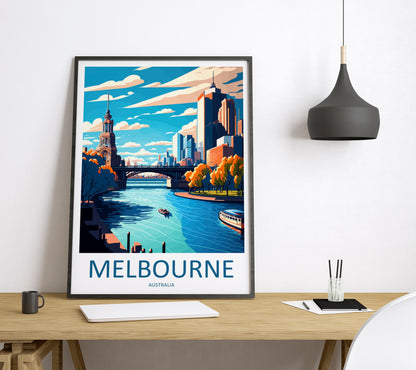 Melbourne Australia Travel Poster