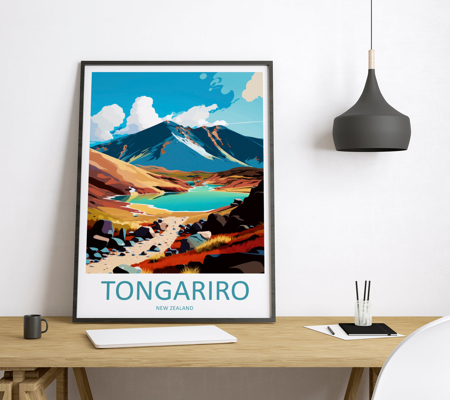 Tongariro New Zealand Travel Poster