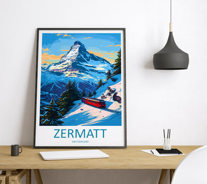 Zermatt Switzerland Travel Poster