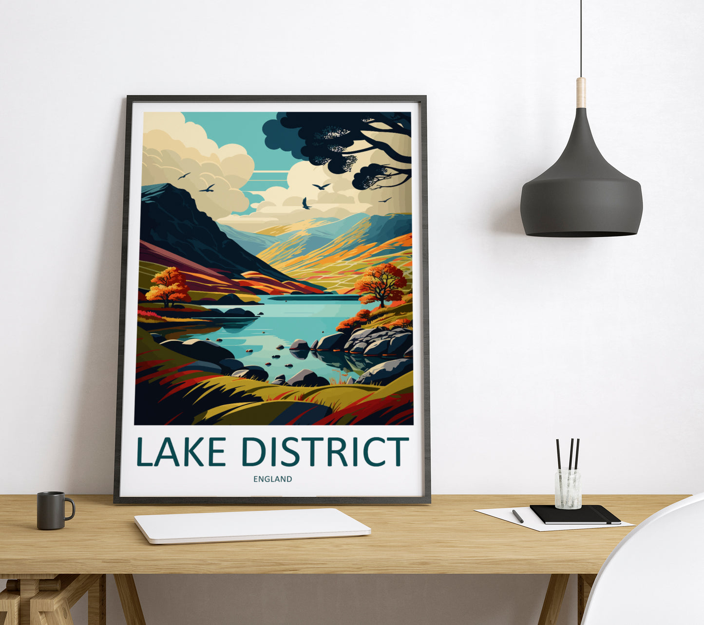 Lake District England Travel Poster