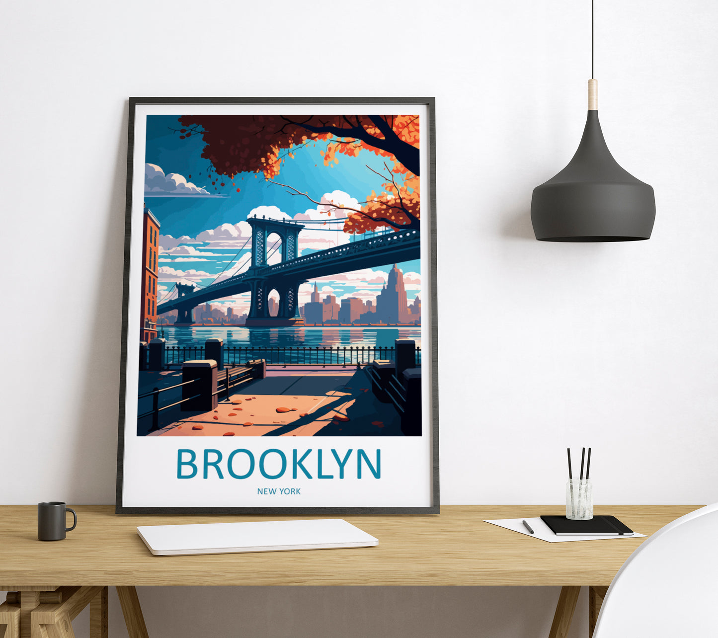 Brooklyn New York USA Travel Poster