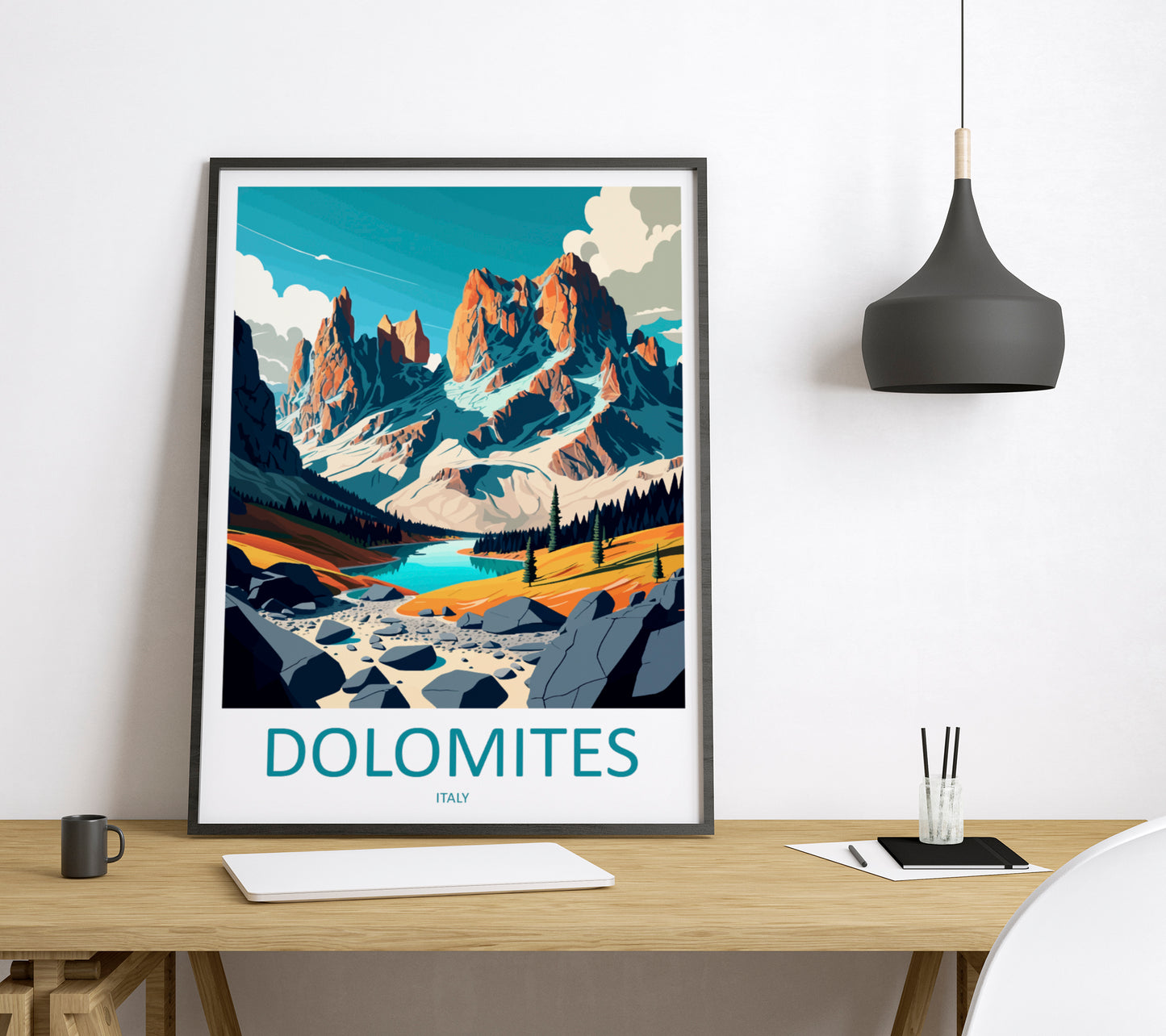 Dolomites Italy Travel Poster