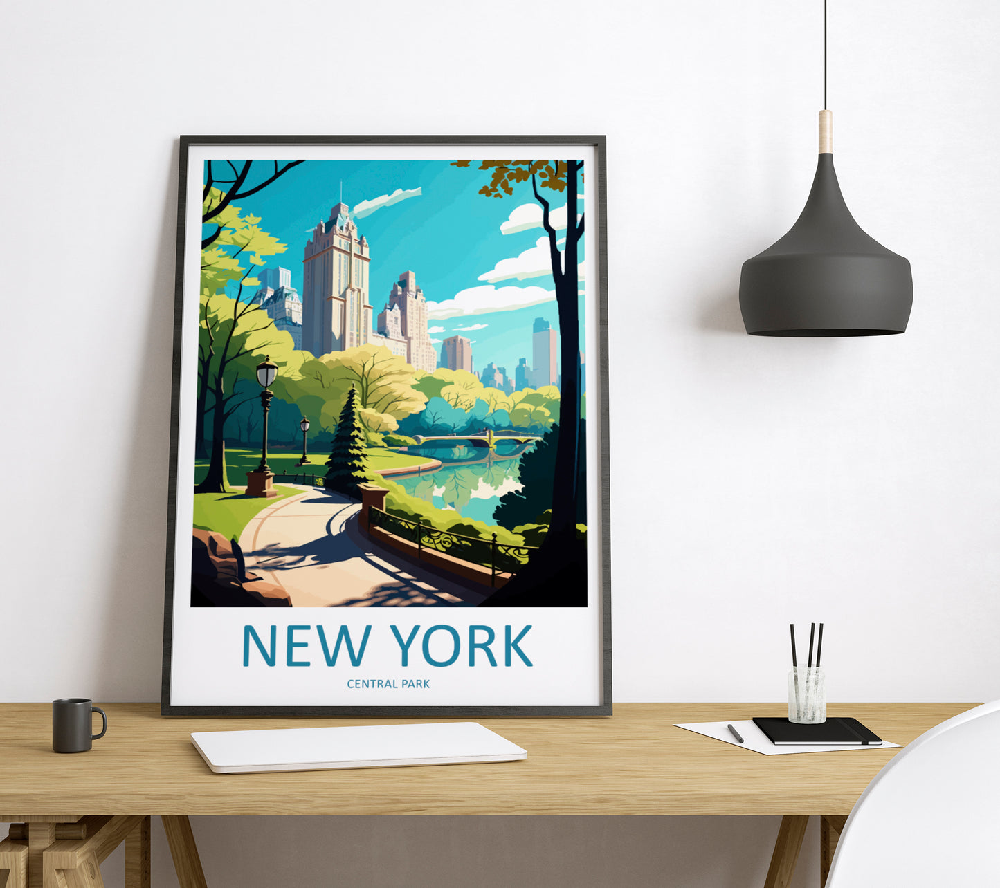 Central Park USA Travel Poster